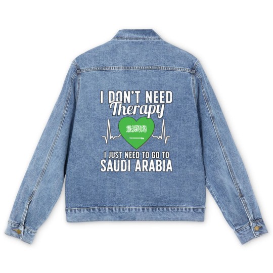 Discover Saudi Arabia flag I Arab Souvenirs Men's Denim Jackets