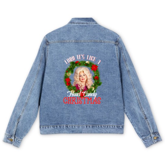 Discover Lord it's Like a Hard Candy Christmas Dolly Parton Holiday Men's Denim Jackets