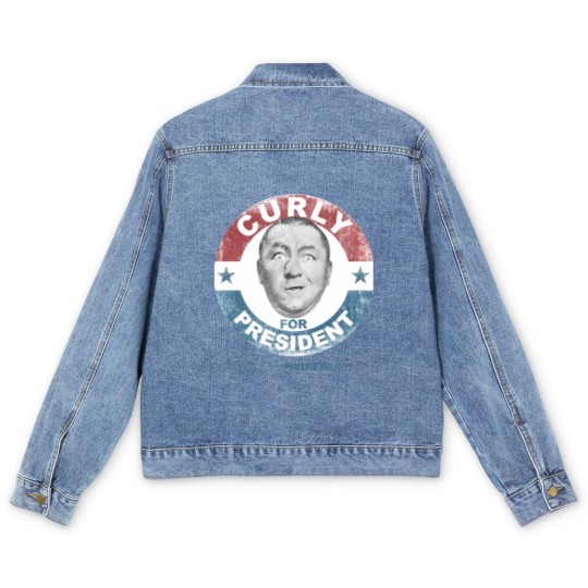 Discover Three Stooges Curly for President Men's Denim Jackets