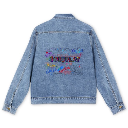 Discover Coldplay World Tour 2023 Men's Denim Jackets, Vintage Coldplay Tour Men's Denim Jackets