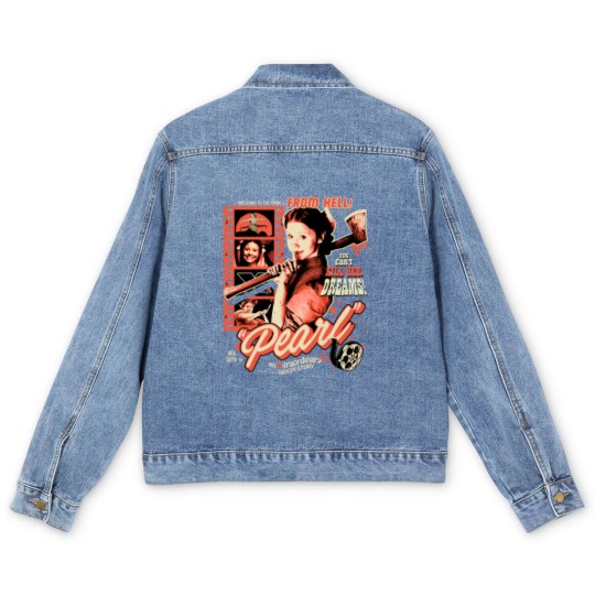 Discover Pearl Movie Pearl Says You Can Kill Her Dreams Men's Denim Jackets