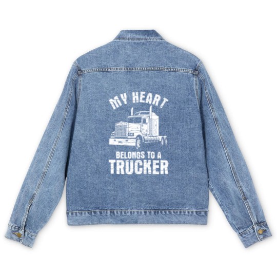 Discover Trucker Wife Gift Men's Denim Jackets