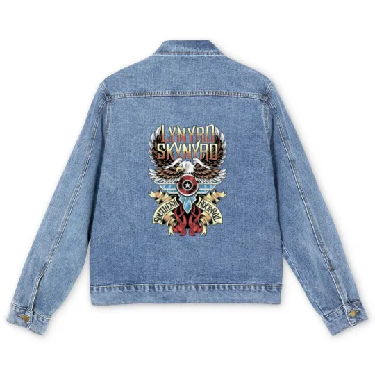 Discover Lynyrd Skynyrd Music Men's Denim Jackets, Rock Band Music Men's Denim Jackets