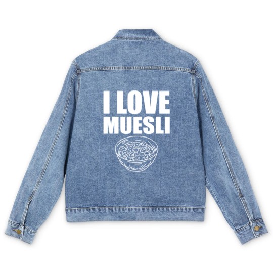 Discover I Love Muesli Men's Denim Jackets