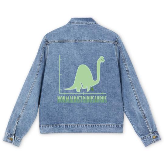 Discover Dinosaur Math Normal Distribution Mathematician Men's Denim Jackets