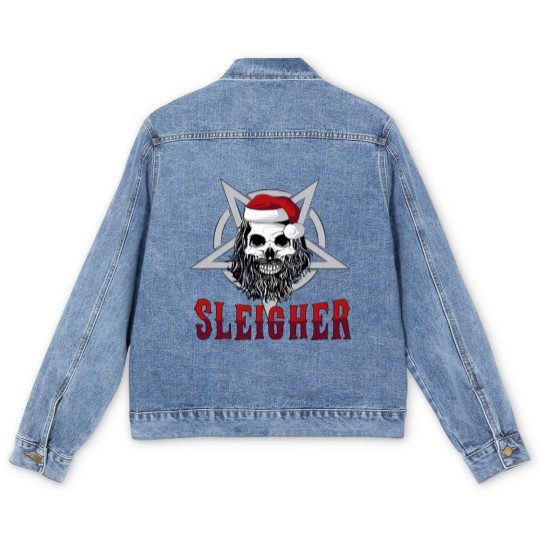 Discover Sleigher Heavy Metal Slayer Christmas Men's Denim Jackets