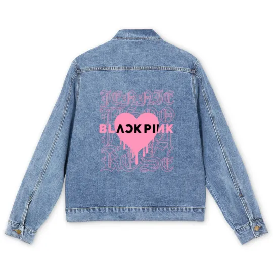Discover Blackpink Men's Denim Jackets, Born Pink Men's Denim Jackets, Love On F.ire Blackpink