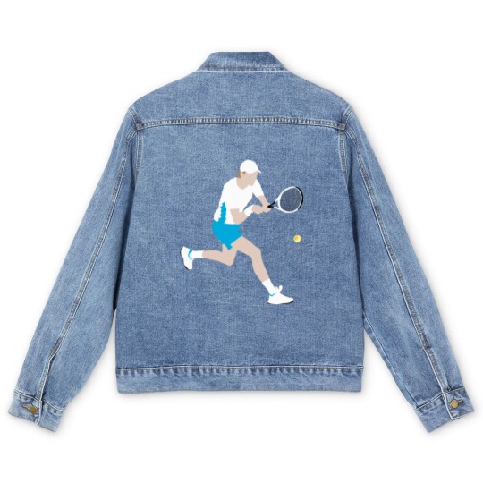Discover Jannik Sinner Men's Denim Jackets, tennis fan Men's Denim Jackets, atp player Men's Denim Jackets