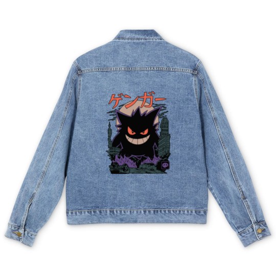 Discover Gengar Japanese Style Men's Denim Jackets | Movie Film Nerd Gaming Anime Novelty Funny