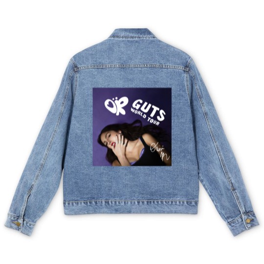Discover Olivia Rodrigo GUTS World Tour 2024 Men's Denim Jackets Olivia Rodrigo Retro Men's Denim Jackets Gift Fans, Olivia Rodrigo GUTS Album Men's Denim Jackets