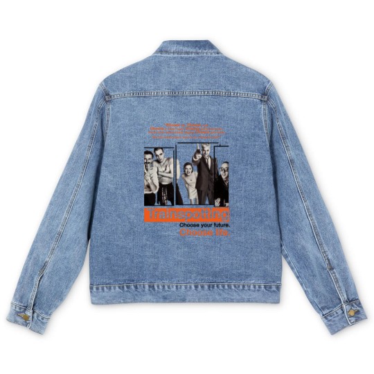 Discover Vintage Men's Denim Jackets Trainspotting NATURAL color Men Woman Unisex Men's Denim Jackets