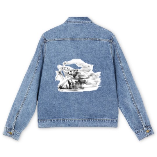Discover Dog in a Sidecar Men's Denim Jackets