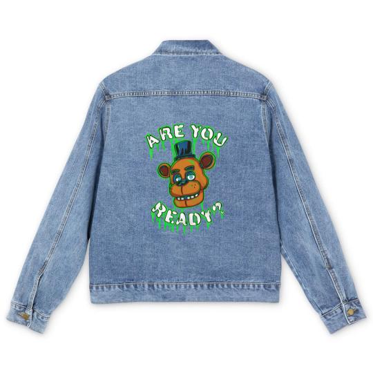 Discover Five Nights at Freddy's Freddy Fazbear's Pizza Men's Denim Jackets