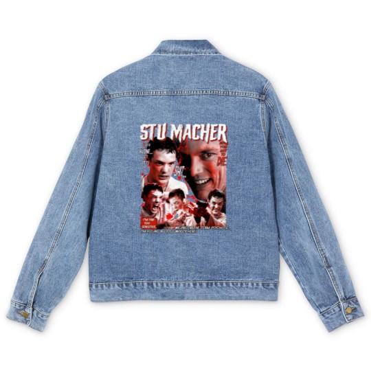 Discover Stuart Stu Macher Scream Movie Halloween Men's Denim Jackets, Vintage Horror Movie Men's Denim Jackets