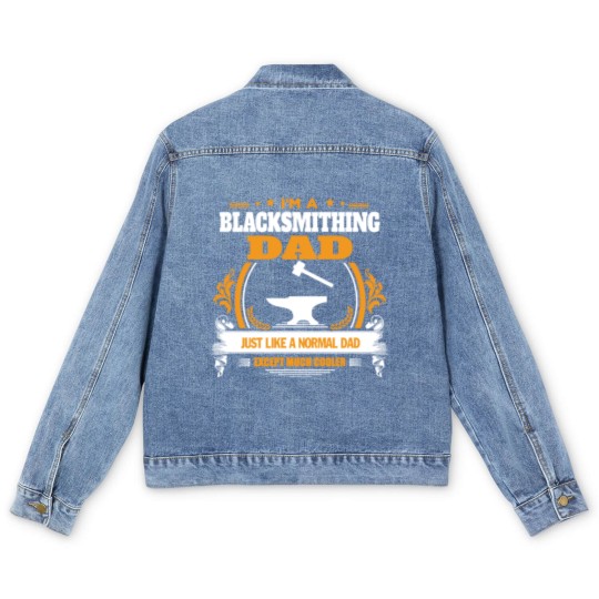 Discover Blacksmithing Dad Men's Denim Jackets Men's Denim Jackets