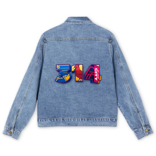 Discover Area Code St. Louis STL 314 Men's Denim Jackets