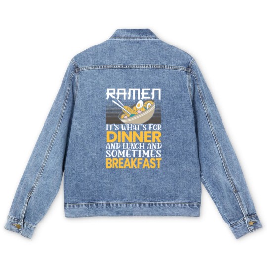 Discover Ramen Japanese Noodle Soup Eater Food Lover Foodie Men's Denim Jackets