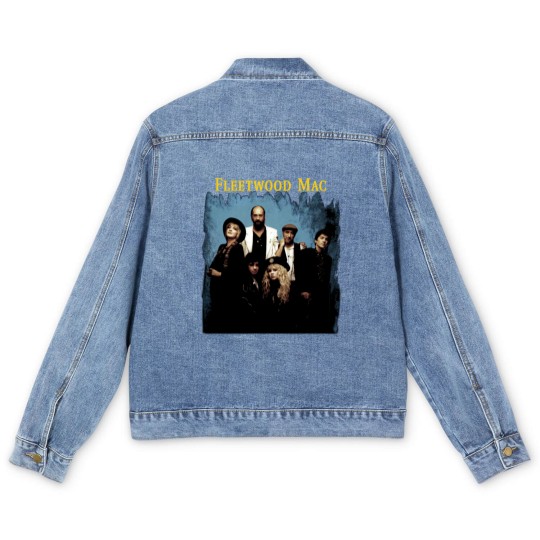 Discover 1990 Fleetwood Mac Behind The Mask Tour Men's Denim Jackets, 90s Retro Vintage Men's Denim Jackets
