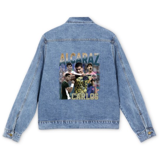 Discover Carlos Alcaraz Men's Denim Jackets, Carlos Alcaraz 90s Bootleg Men's Denim Jackets