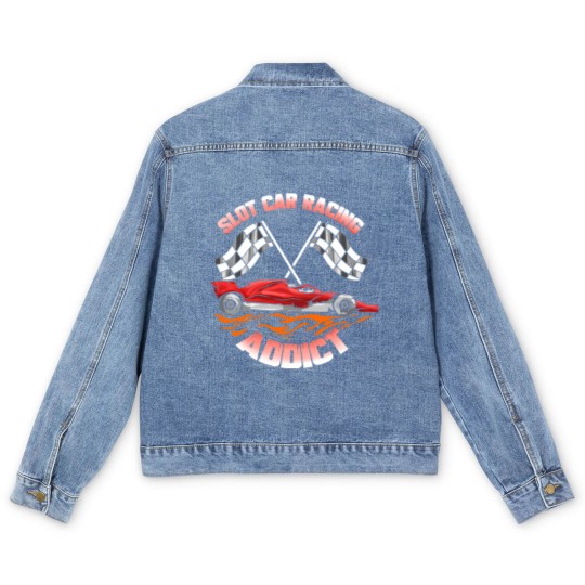 Discover Slot Car Racing Addict Slotcar - Slot Car Racing - Men's Denim Jackets