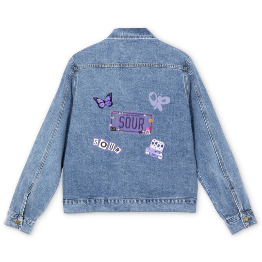Discover Olivia Sour Tour 2023 Men's Denim Jackets, Olivia Rodrigo Men's Denim Jackets, Sour Album Men's Denim Jackets
