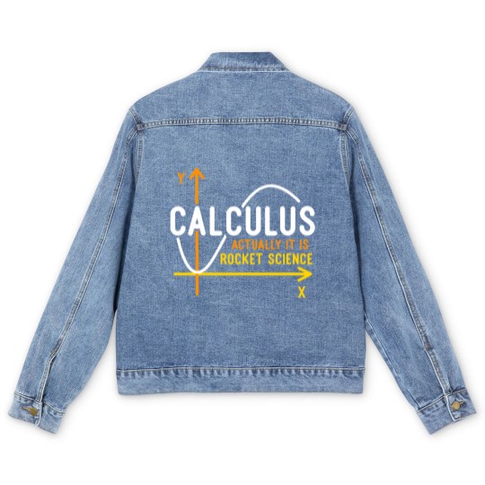 Discover Calculus Is Rocket Science Men's Denim Jackets