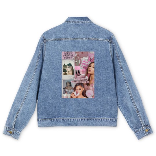 Discover Vintage Ariana Grade Men's Denim Jackets, Music Concert Graphic Men's Denim Jackets