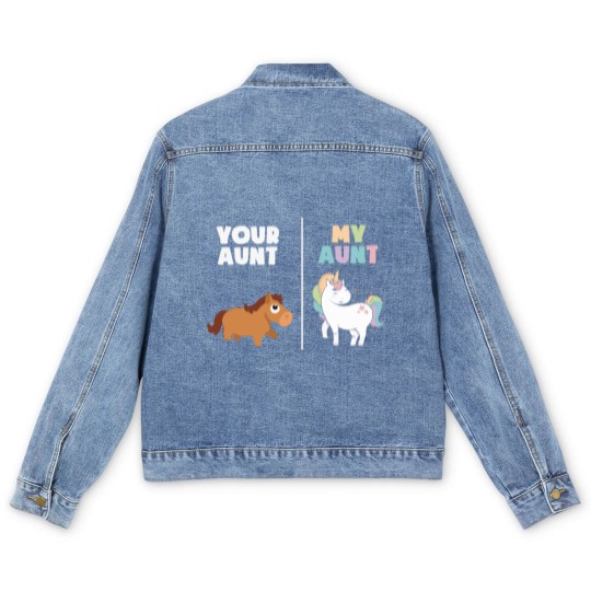 Discover Unicorn Aunt Men's Denim Jackets