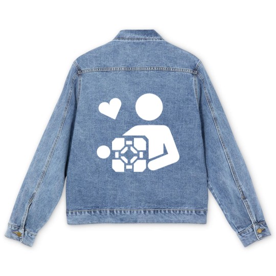 Discover Adesivo Companion Cube Portal Men's Denim Jackets