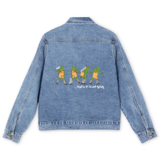 Discover funny xmas that's it i'm not going christmas clothing long t Men's Denim Jackets