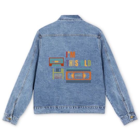 Discover Im this old - Old data storage media Men's Denim Jackets