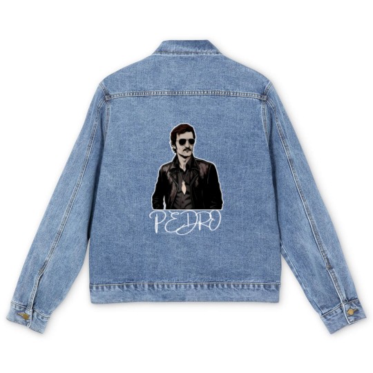 Discover Pedro Pascal Fan Men's Denim Jackets Vintage Pedro Pascal tribute Men's Denim Jackets