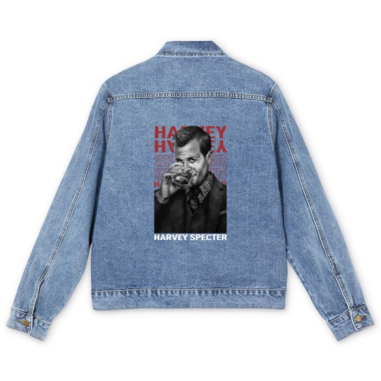 Discover Harvey Specter Vintage Graphic Men's Denim Jackets, Suits Movie TV Men's Denim Jackets