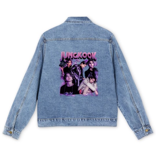 Discover Jungkook Men's Denim Jackets, Jungkook Vintage Style Men's Denim Jackets, Jungkook Vintage Unisex Men's Denim Jackets