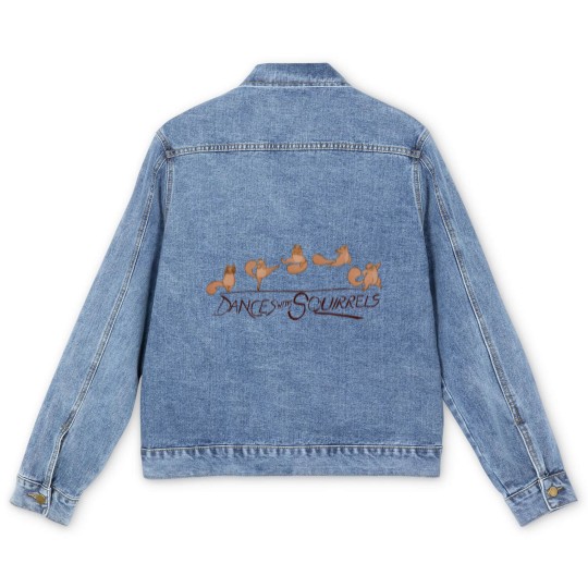 Discover Dances with Squirrels Comedy Unisex Beige Squirrel Men's Denim Jackets