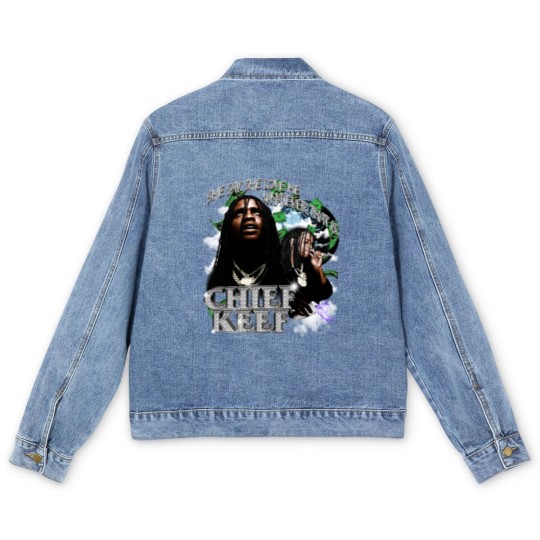 Discover Chief Keef 90s Vintage Men's Denim Jackets, Chief Keef Men's Denim Jackets, Chief Keef Retro Men's Denim Jackets