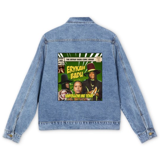 Discover Erykah Badu Comic Men's Denim Jackets, Erykah Badu Bootleg Men's Denim Jackets, Erykah Badu Men's Denim Jackets