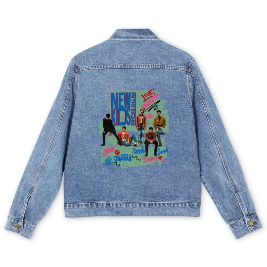 Discover NK on The Block  Vintage Unisex Men's Denim Jackets, New Kids Tour Men's Denim Jackets, New Kid on The Block NKOT Block Men's Denim Jackets