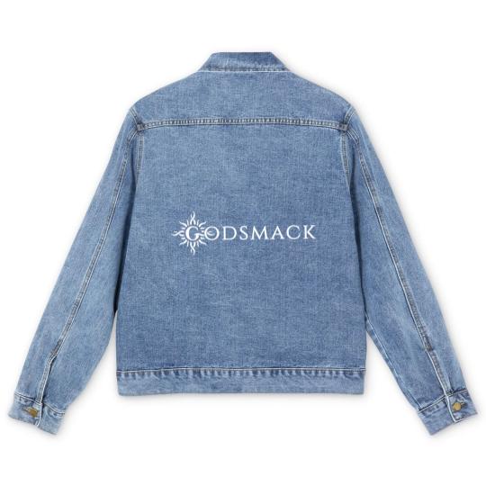 Discover Godsmack Sun logo on black Men's Denim Jackets