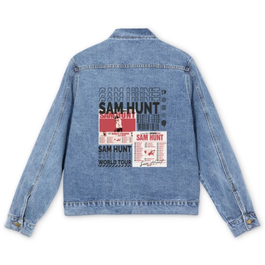 Discover Sam Hunt Music Men's Denim Jackets 90s Y2K Merch Vintage Men's Denim Jackets