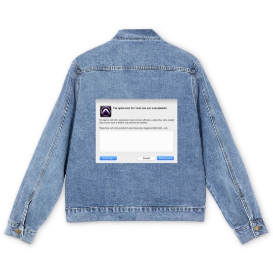 Discover Pro Tools has Quit Unexpectedly Merchandise Men's Denim Jackets