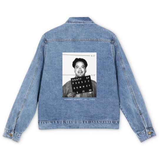 Discover Robert Downey Jr. 1999 Actor Mugshot Men's Denim Jackets
