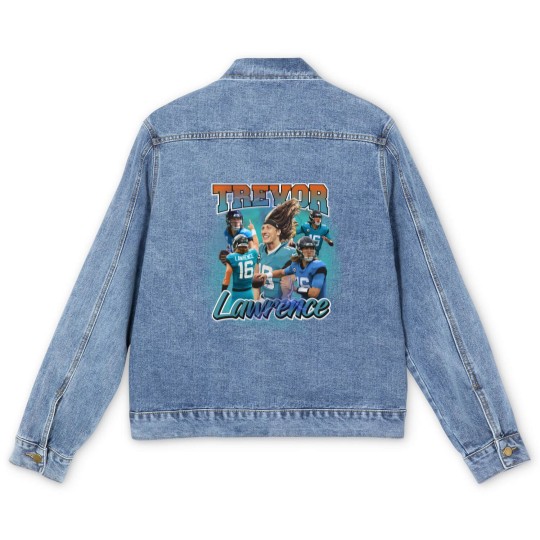 Discover Trevor Lawrence Vintage Retro Style Bootleg Men's Denim Jackets