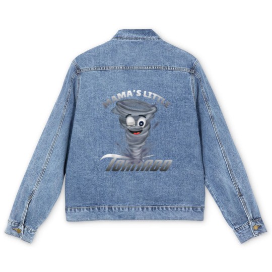 Discover Mamas Little Tornado Meteorologist Kid Men's Denim Jackets Men's Denim Jackets