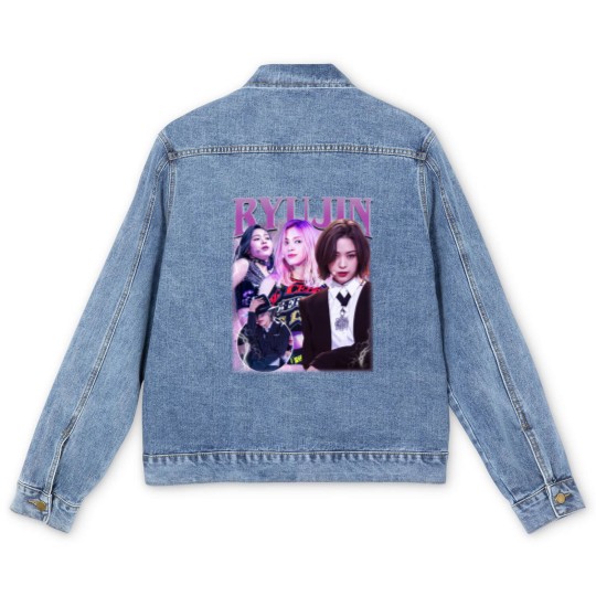 Discover Limited Ryujin Vintage Men's Denim Jackets, ITZY Men's Denim Jackets