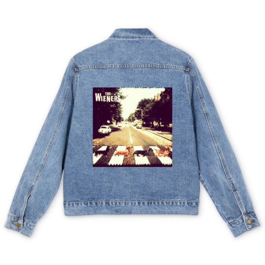 Discover Doxie Dachshund Abbey Road Men's Denim Jackets Men's Denim Jackets