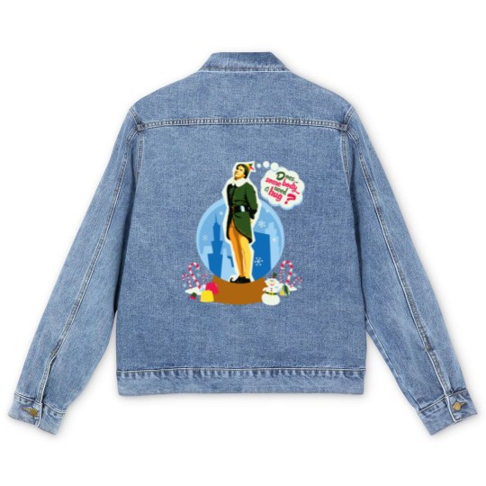 Discover Elf Does Somebody Need A Hug Men's Denim Jackets
