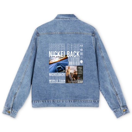 Discover Nickelback Music Men's Denim Jackets, Merch Vintage Get Rollin' Tour 2023 Men's Denim Jackets