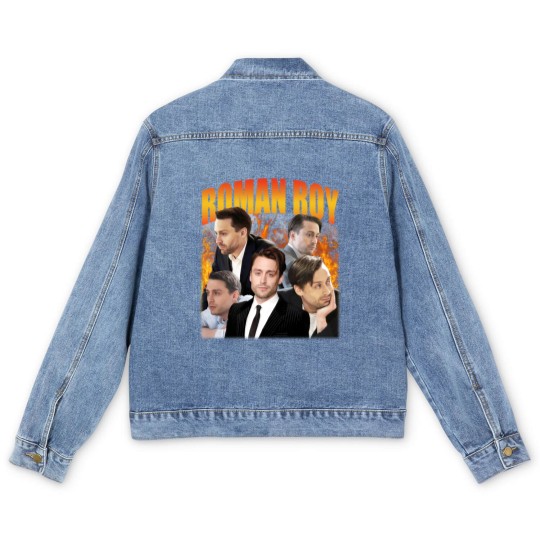 Discover Roman Men's Denim Jackets, Roy Men's Denim Jackets, Succession Men's Denim Jackets, Movie Character Men's Denim Jackets