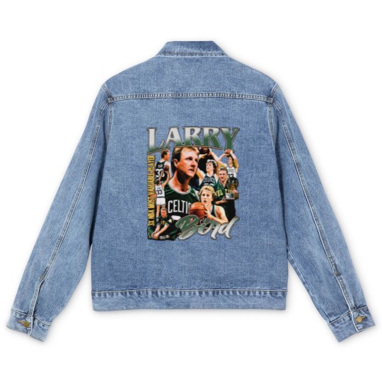 Discover Larry Bird Vintage Men's Denim Jackets, Larry Bird Fan Tees, Basketball Men's Denim Jackets